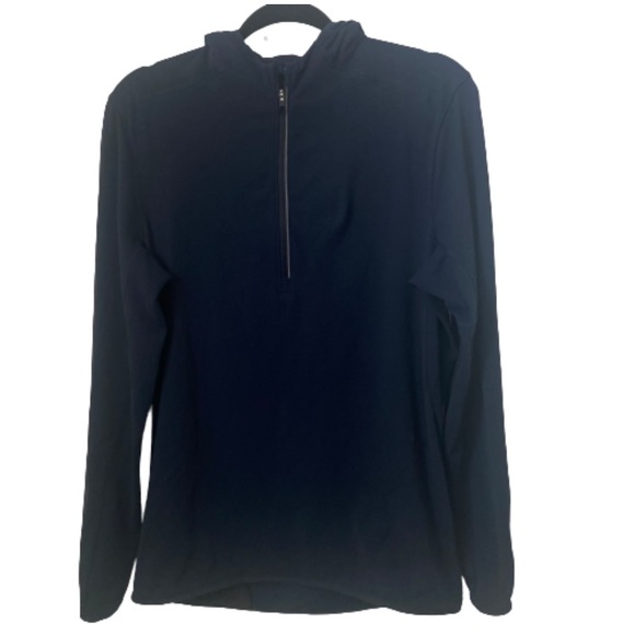 lululemon athletica Other - Lululemon Jacket Navy Blue Pullover 1/4 Zip Hooded Back Pocket Men’s Sz Small